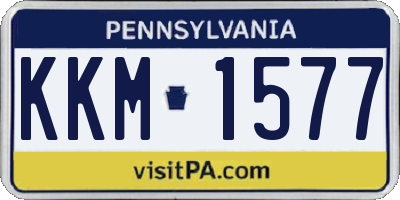 PA license plate KKM1577