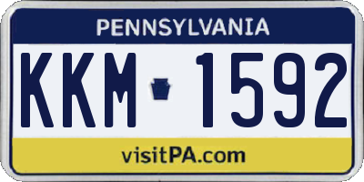 PA license plate KKM1592