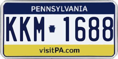 PA license plate KKM1688