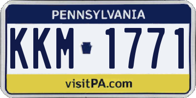 PA license plate KKM1771
