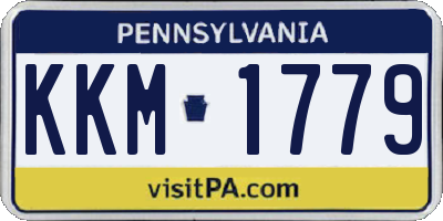 PA license plate KKM1779