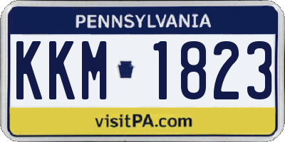 PA license plate KKM1823