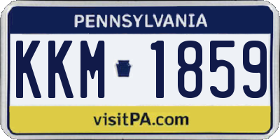 PA license plate KKM1859