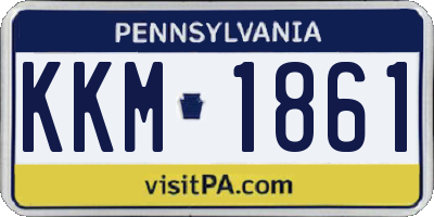 PA license plate KKM1861