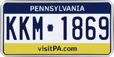 PA license plate KKM1869