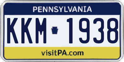 PA license plate KKM1938