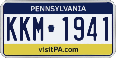 PA license plate KKM1941