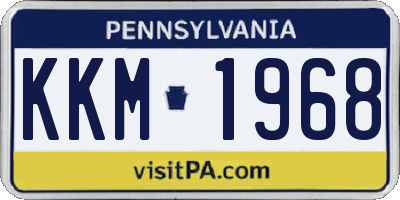 PA license plate KKM1968