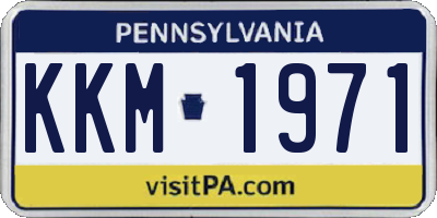 PA license plate KKM1971