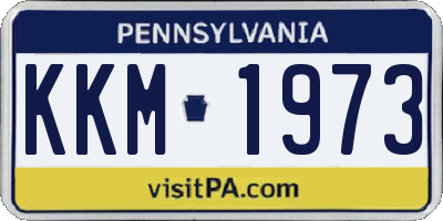 PA license plate KKM1973
