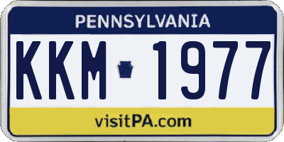 PA license plate KKM1977