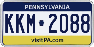 PA license plate KKM2088