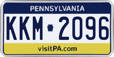 PA license plate KKM2096