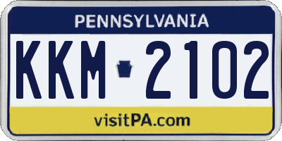 PA license plate KKM2102