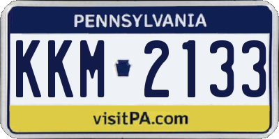 PA license plate KKM2133