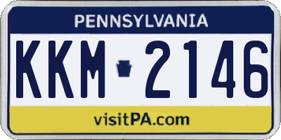PA license plate KKM2146