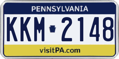 PA license plate KKM2148