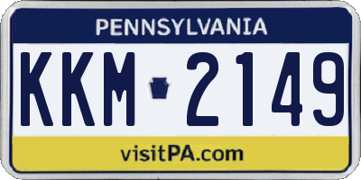 PA license plate KKM2149