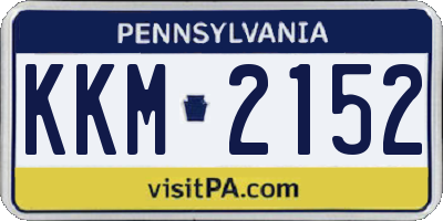 PA license plate KKM2152