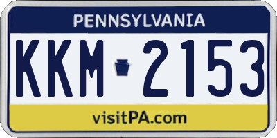 PA license plate KKM2153