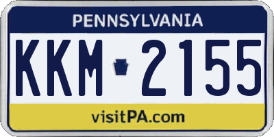 PA license plate KKM2155