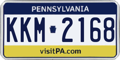 PA license plate KKM2168