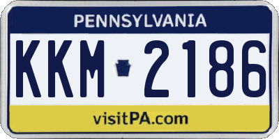 PA license plate KKM2186
