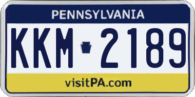 PA license plate KKM2189