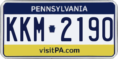 PA license plate KKM2190