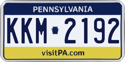 PA license plate KKM2192