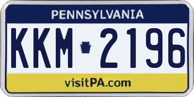 PA license plate KKM2196