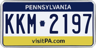PA license plate KKM2197