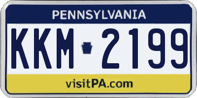PA license plate KKM2199