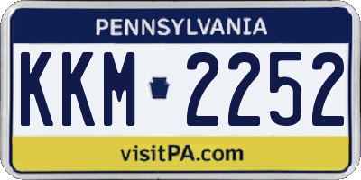 PA license plate KKM2252