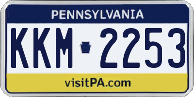 PA license plate KKM2253