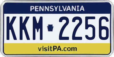 PA license plate KKM2256