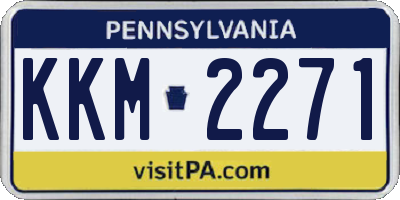 PA license plate KKM2271