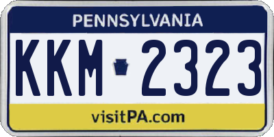 PA license plate KKM2323