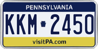 PA license plate KKM2450