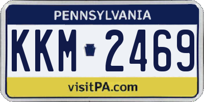 PA license plate KKM2469