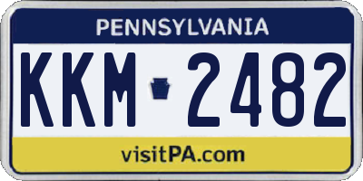 PA license plate KKM2482