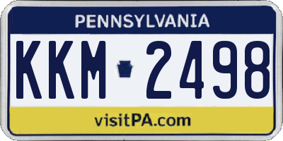 PA license plate KKM2498