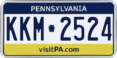 PA license plate KKM2524