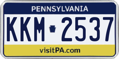 PA license plate KKM2537