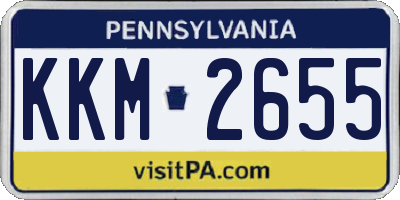 PA license plate KKM2655