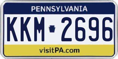 PA license plate KKM2696