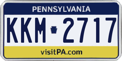PA license plate KKM2717