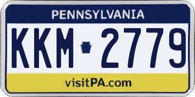 PA license plate KKM2779