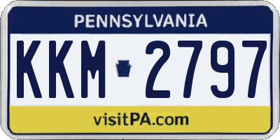 PA license plate KKM2797