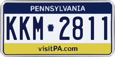 PA license plate KKM2811